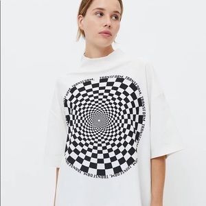 UO New Wave Mock Neck Graphic Tshirt